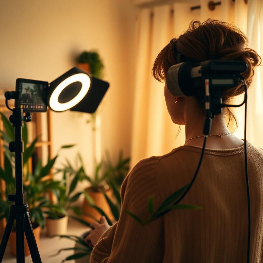 Creator filmt een YouTube-video